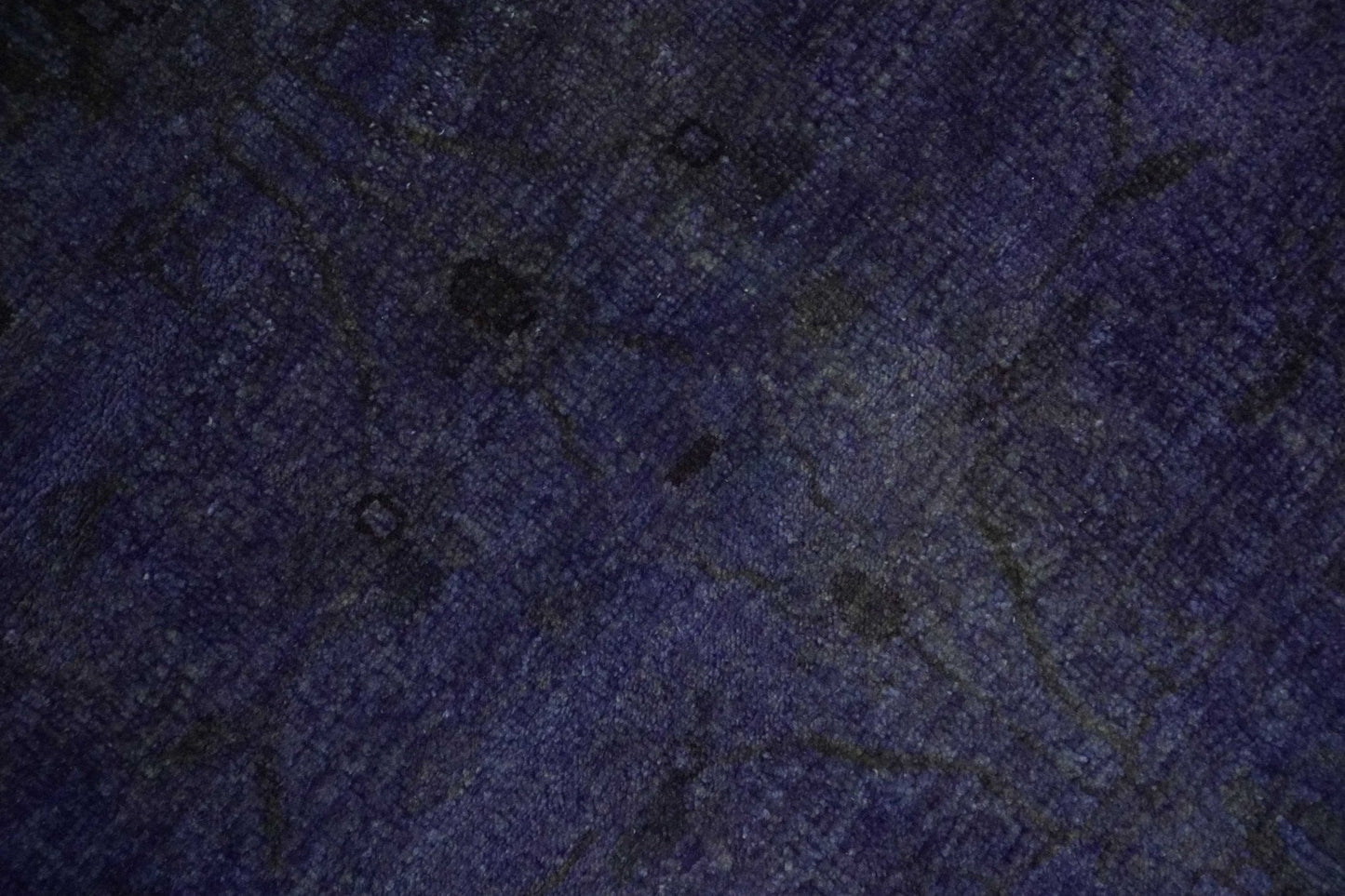 8.4x11.5 Overdyed Royal Dark Purple Hand Knotted Traditional Oushak Wool Area Rug - Tampa Home & Garden Store