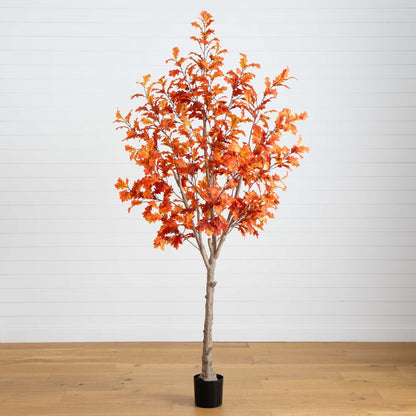 8’ Autumn Oak Artificial Fall Tree - Tampa Home & Garden Store