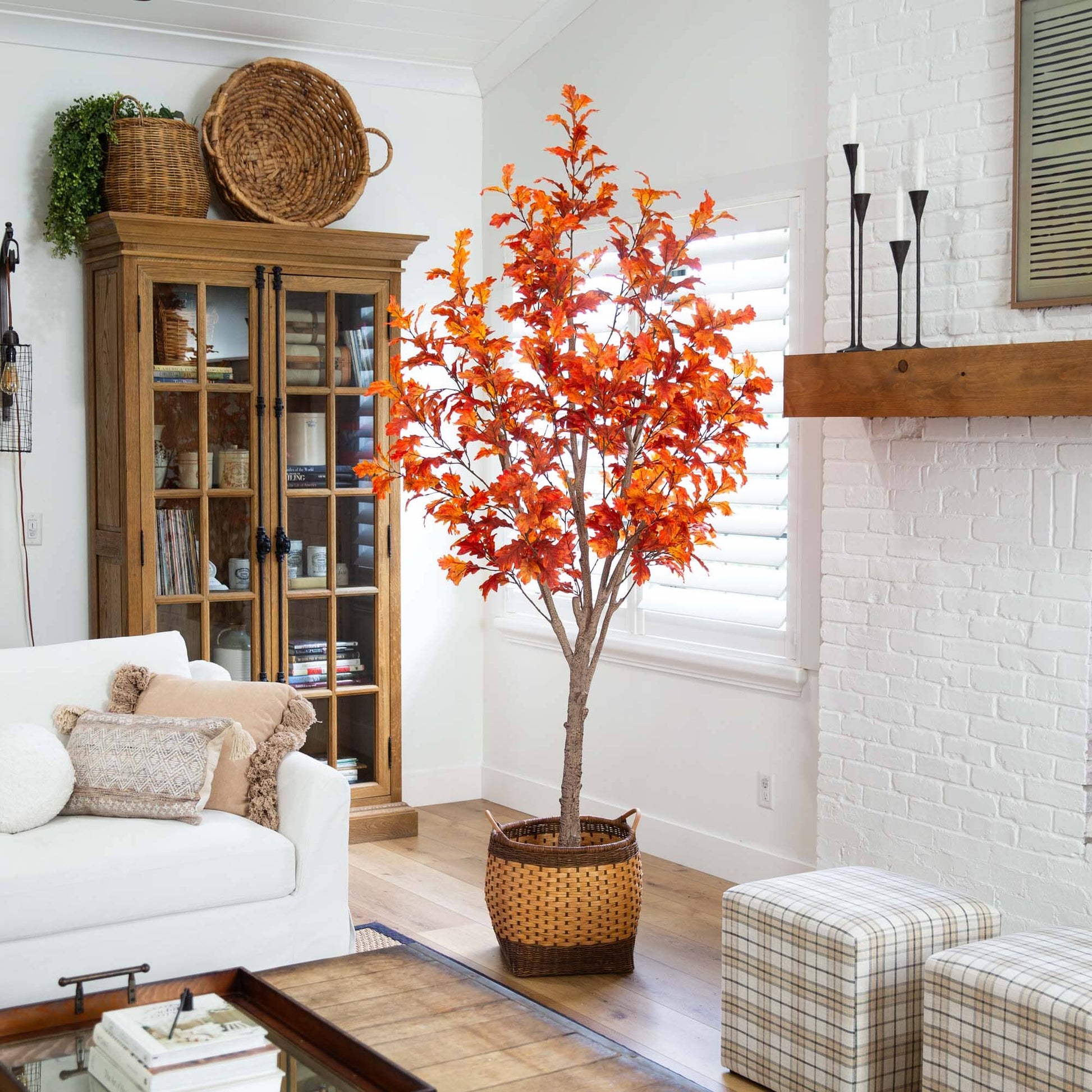 8’ Autumn Oak Artificial Fall Tree - Tampa Home & Garden Store