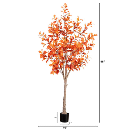 8’ Autumn Oak Artificial Fall Tree - Tampa Home & Garden Store