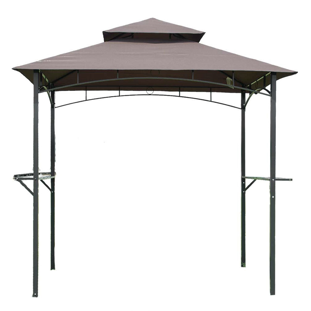 8-Ft x 5-Ft Steel Frame Outdoor Grill Gazebo with Vent Top Canopy - Tampa Home & Garden Store