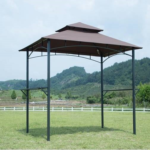 8-Ft x 5-Ft Steel Frame Outdoor Grill Gazebo with Vented Canopy - Tampa Home & Garden Store