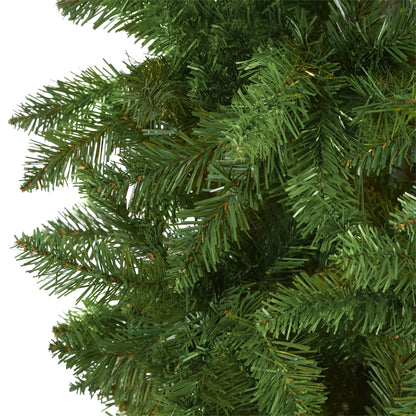 8’ Slim Green Mountain Pine Artificial Christmas Tree with 1348 Bendable Branches - Tampa Home & Garden Store