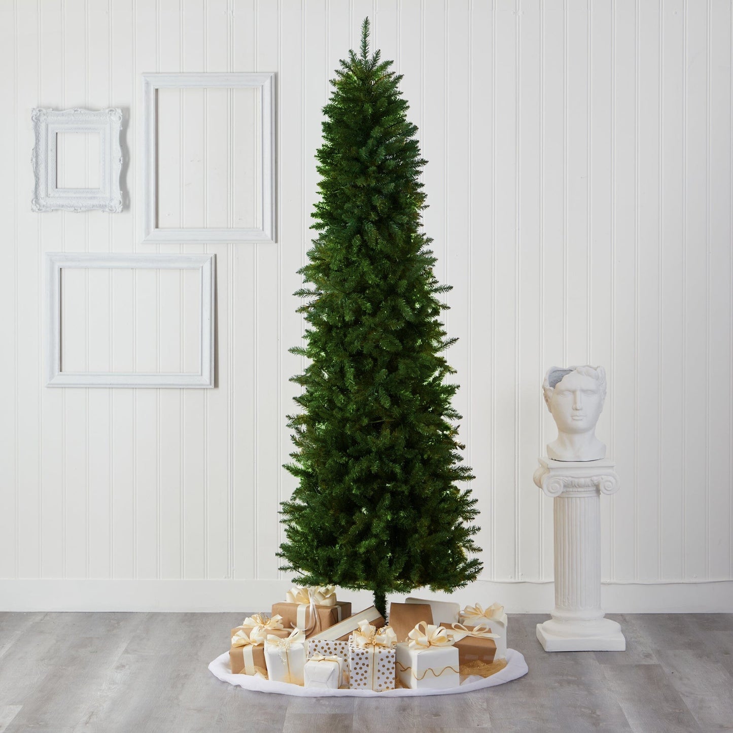 8’ Slim Green Mountain Pine Artificial Christmas Tree with 1348 Bendable Branches - Tampa Home & Garden Store