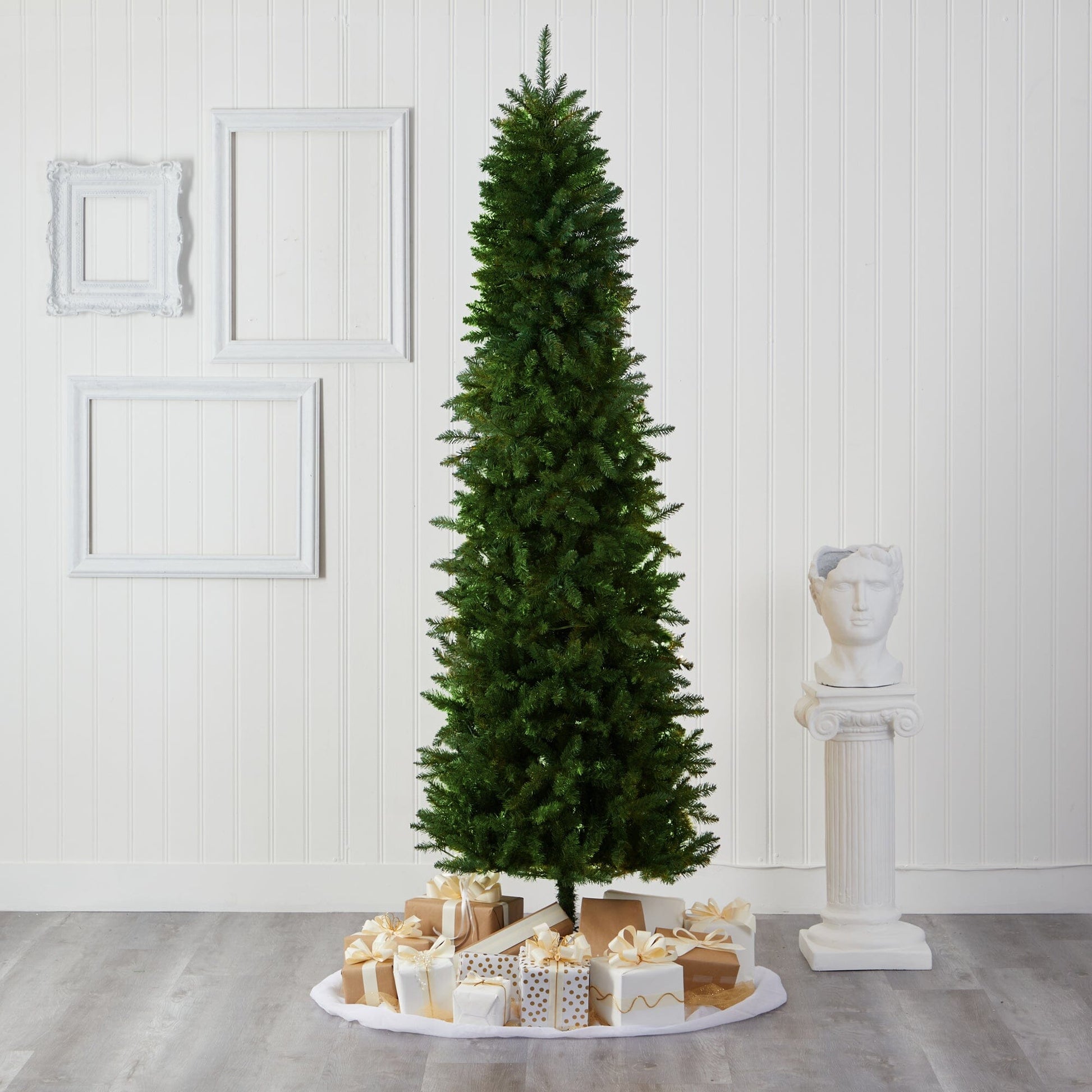 8’ Slim Green Mountain Pine Artificial Christmas Tree with 1348 Bendable Branches - Tampa Home & Garden Store