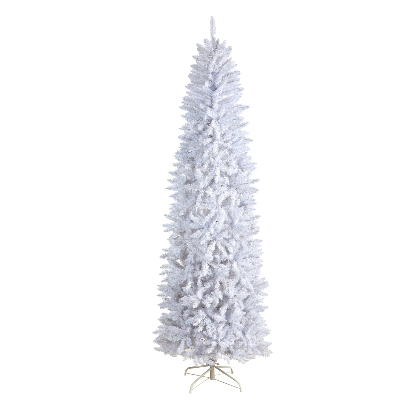 8’ Slim White Artificial Christmas Tree with 1348 Bendable Branches - Tampa Home & Garden Store