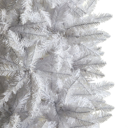 8’ Slim White Artificial Christmas Tree with 1348 Bendable Branches - Tampa Home & Garden Store