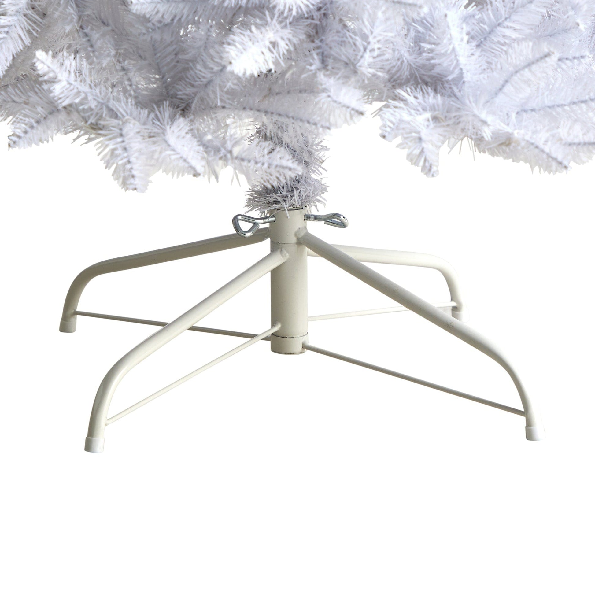 8’ Slim White Artificial Christmas Tree with 1348 Bendable Branches - Tampa Home & Garden Store