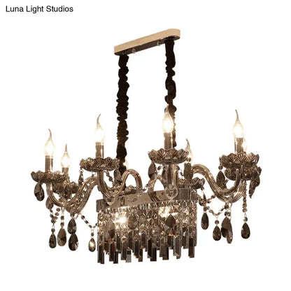 8-Light Island Pendant Crystal Lighting