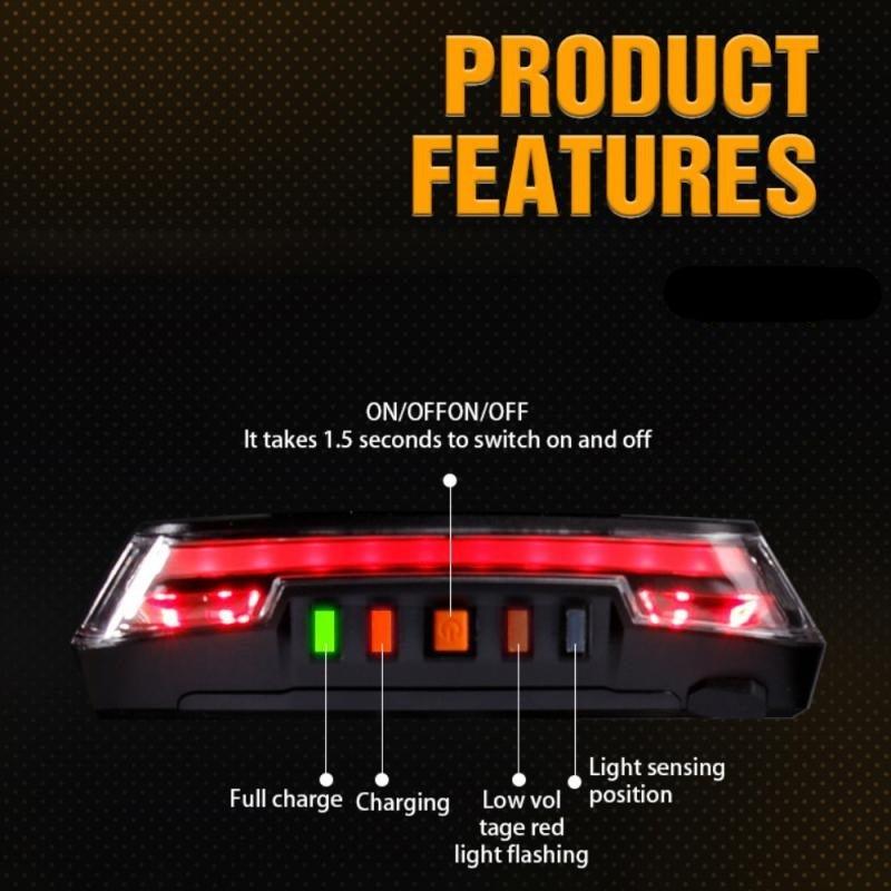 Rear Bike Taillight with Wireless Remote