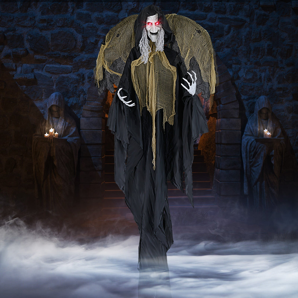 8.2 ft Halloween witch with lighted red eyes and wings DirectDeals Stand on Tampa Store on Tampa Home & Garden Store