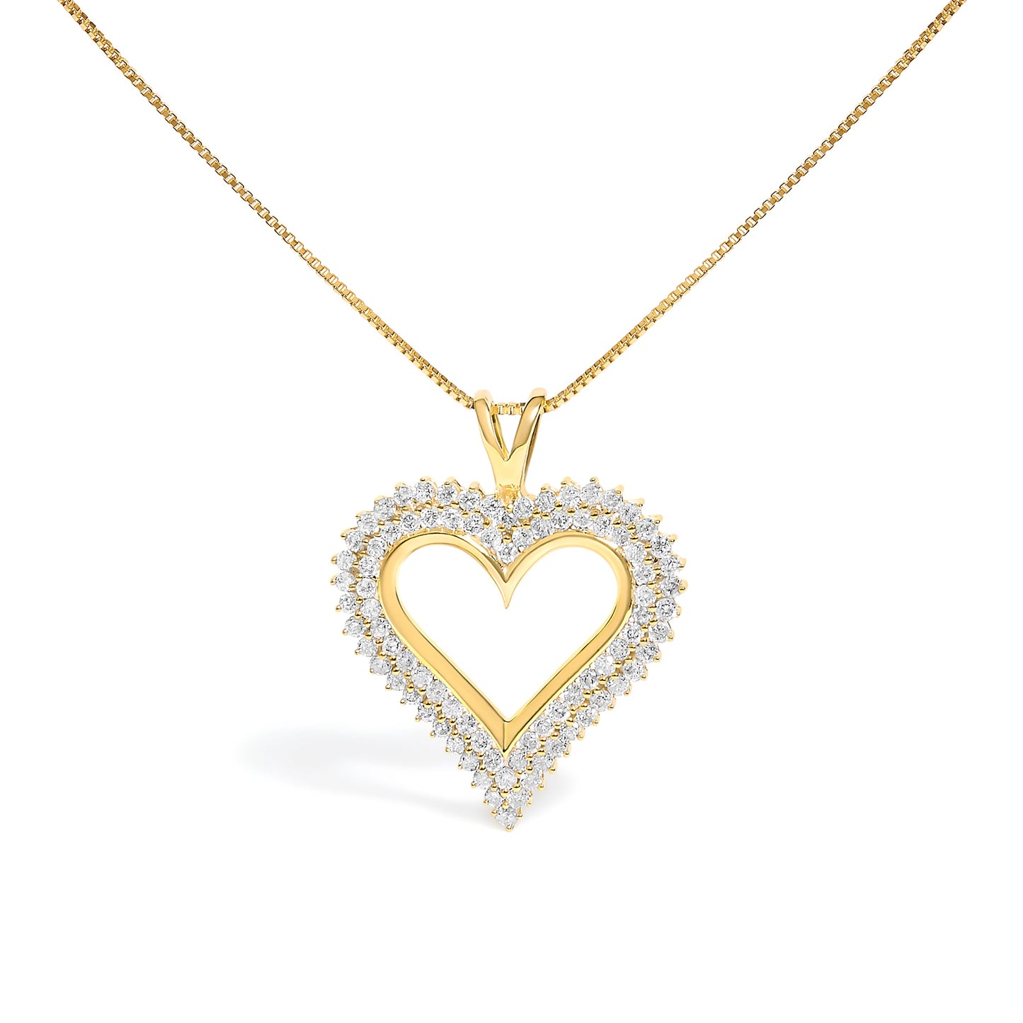 Sterling silver diamond heart pendant necklace, 18 in, 1.00 cttw, I-J, I2-I3, by Bids.com on Tampa Home & Garden Store