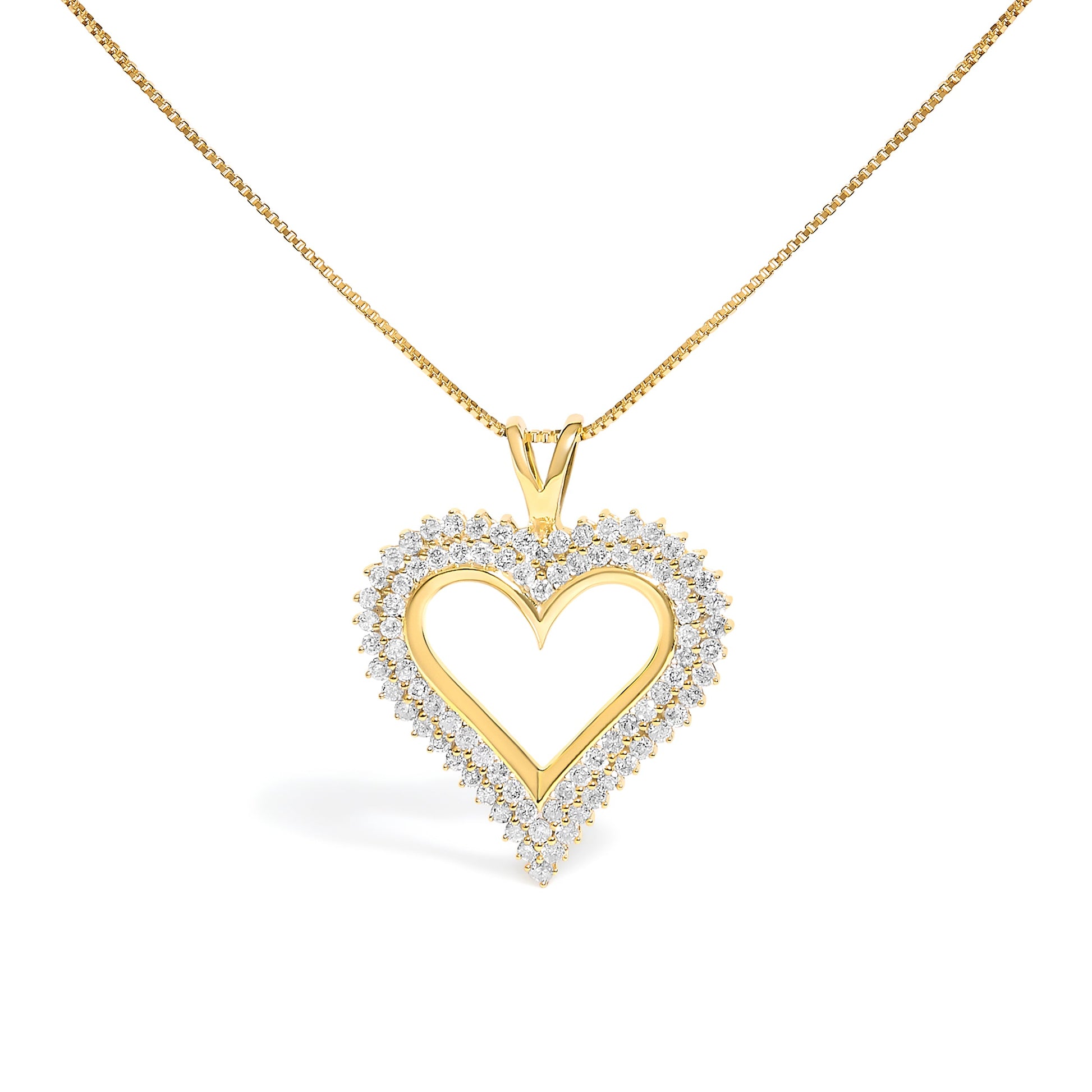 Sterling silver diamond heart pendant necklace, 18 in, 1.00 cttw, I-J, I2-I3, by Bids.com on Tampa Home & Garden Store