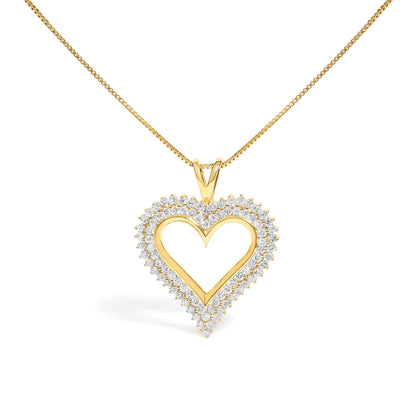Sterling silver diamond heart pendant necklace, 18 in, 1.00 cttw, I-J, I2-I3, by Bids.com on Tampa Home & Garden Store