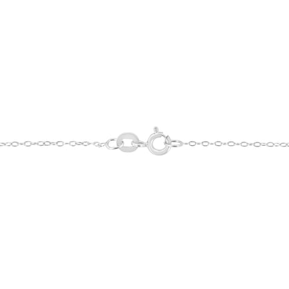 14K white gold necklace chain with lobster clasp closeup on Tampa Home & Garden Store
