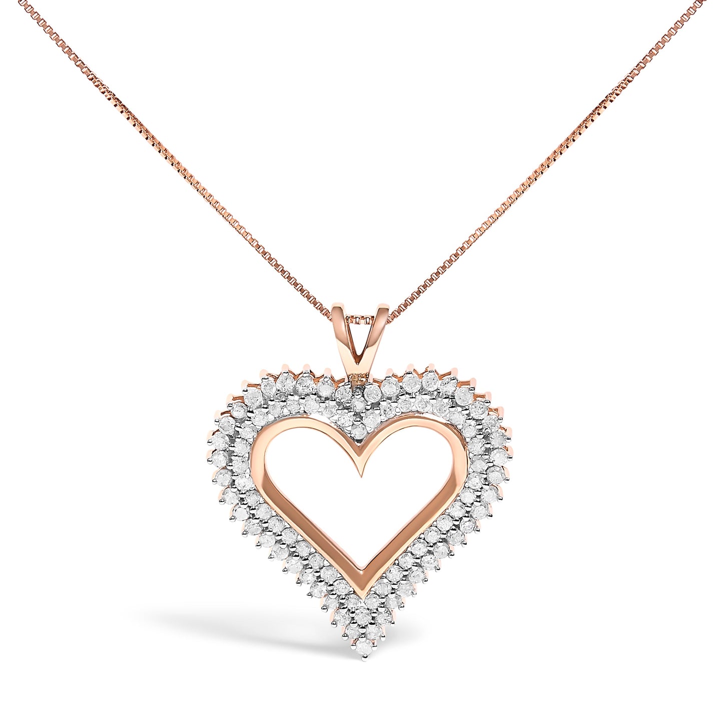 Diamond heart pendant necklace 1.00 cttw I-J, I2-I3 sterling silver 18in Bids.com on Tampa Home & Garden Store