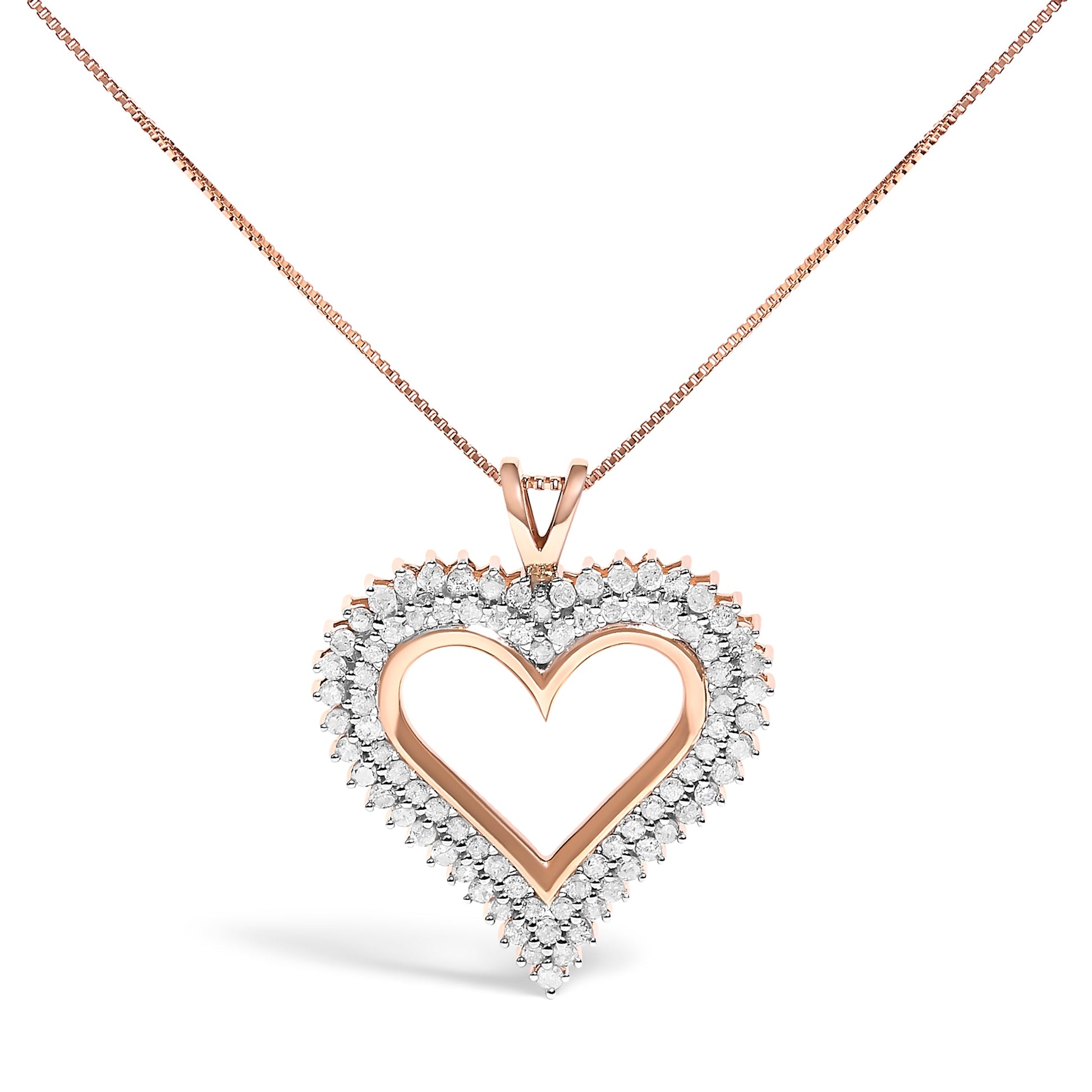 Diamond heart pendant necklace 1.00 cttw I-J, I2-I3 sterling silver 18in Bids.com on Tampa Home & Garden Store
