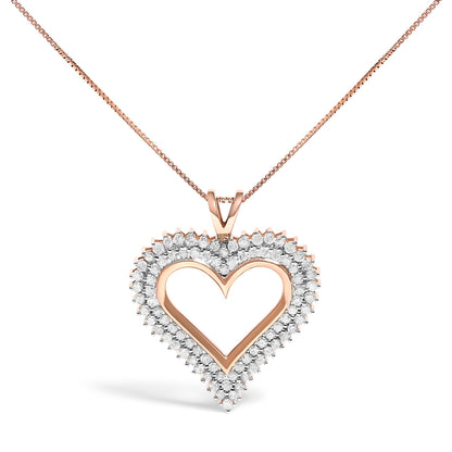 Diamond heart pendant necklace 1.00 cttw I-J, I2-I3 sterling silver 18in Bids.com on Tampa Home & Garden Store