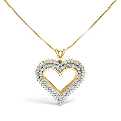 Gold-tone heart pendant necklace with diamond halo and chain by Bids.com on Tampa Home & Garden Store