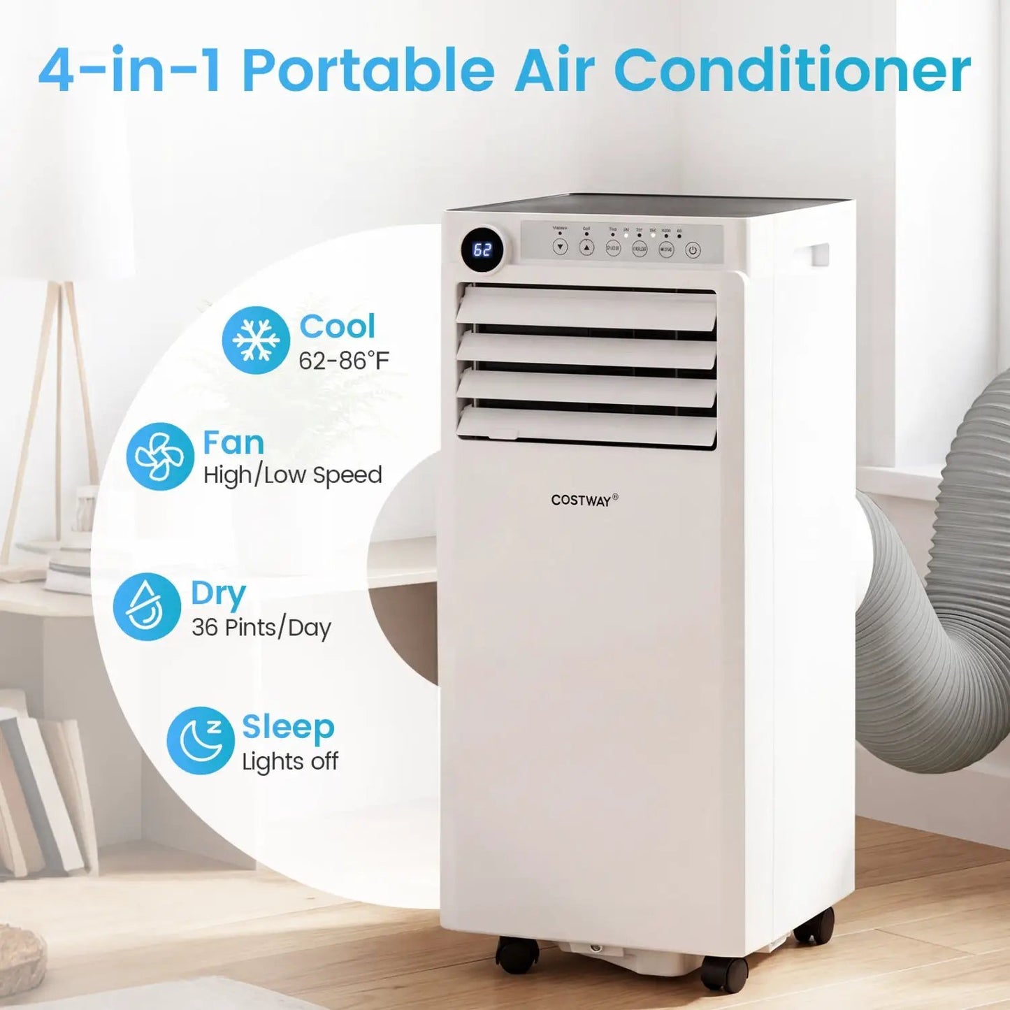8000 BTU Air Conditioner With Dehumidifier
