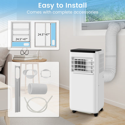 Aire Acondicionado Portátil de 8000 BTU con Control Remoto, Enfría hasta 23.2 m²