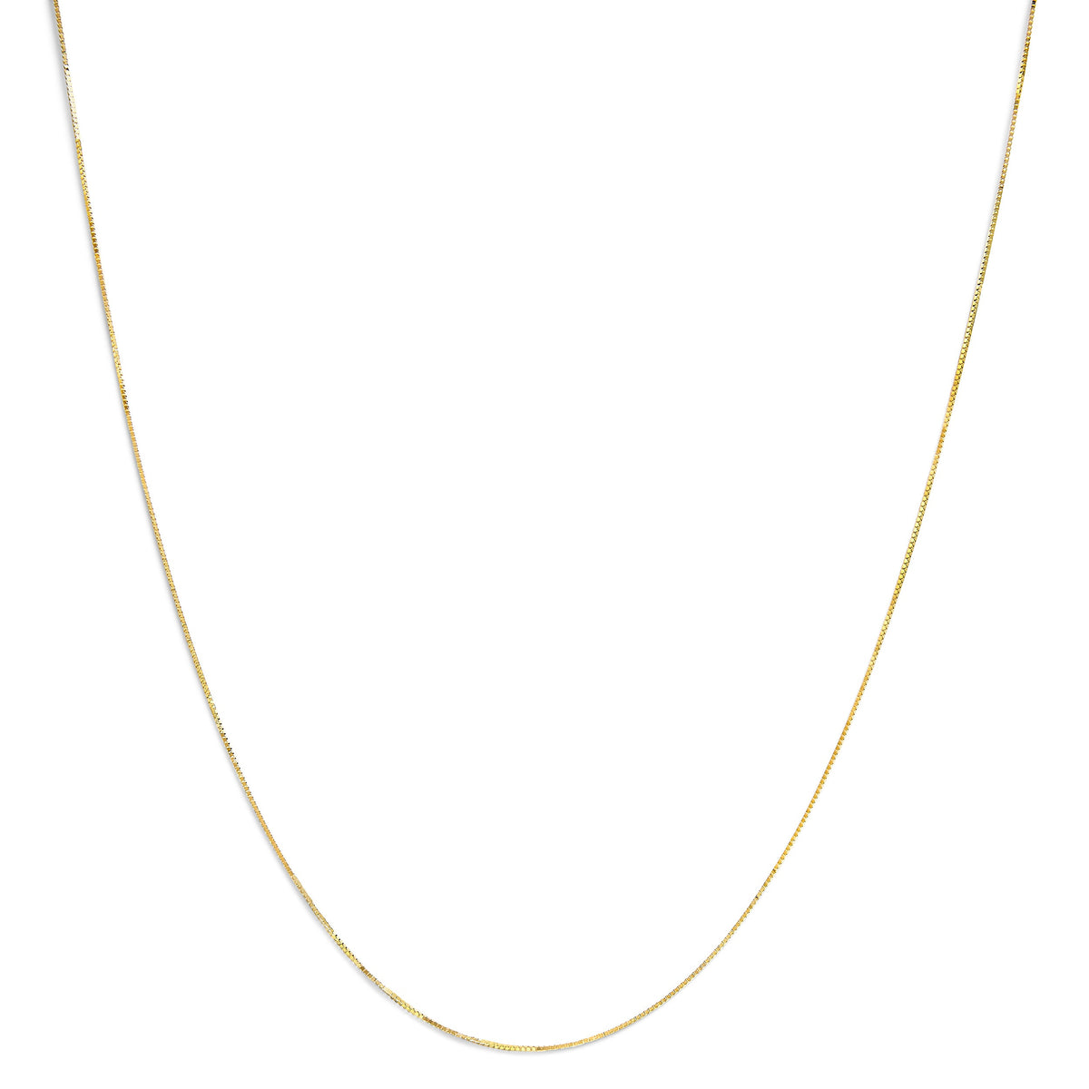 Solid 14K yellow gold box chain necklace 0.75mm, unisex 16in, Bids.com on Tampa Home & Garden Store