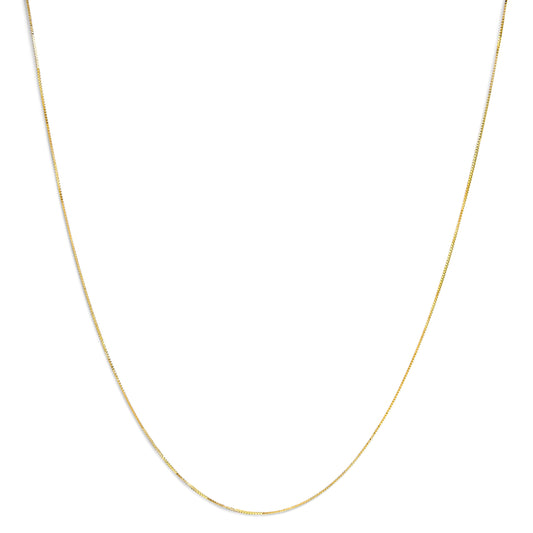 Solid 14K yellow gold box chain necklace 0.75mm, unisex 16in, Bids.com on Tampa Home & Garden Store