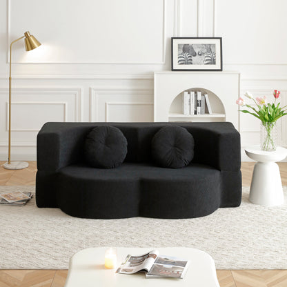 Soft Cotton Folding Sofa Bed and Pillow for Naps