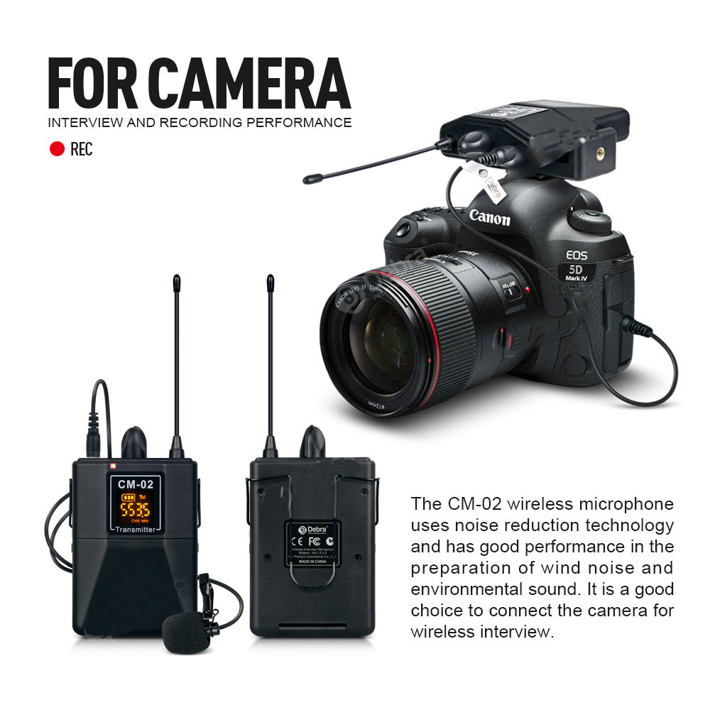 Sell My Stuff CM-02 wireless microphone system with lavalier mic and dual receivers for camera on Tampa Home & Garden Store