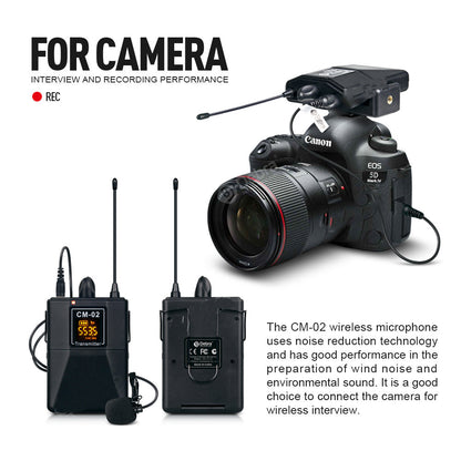 Sell My Stuff CM-02 wireless microphone system with lavalier mic and dual receivers for camera on Tampa Home & Garden Store