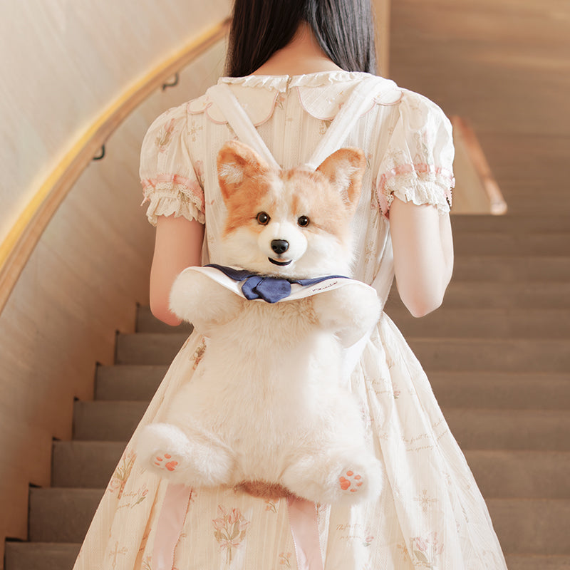 Corgi Backpack – Cute Dog Plush Bag for Kids & Pet Fans