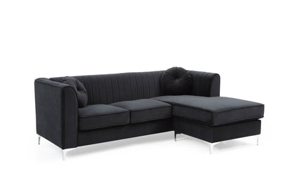 Delray Micro Suede Sofa and Chaise Lounger