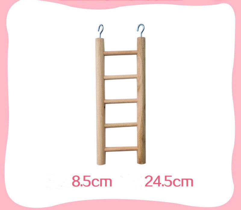 Wooden parrot ladder toy by Sell My Stuff with metal hooks for bird cage on Tampa Home & Garden Store