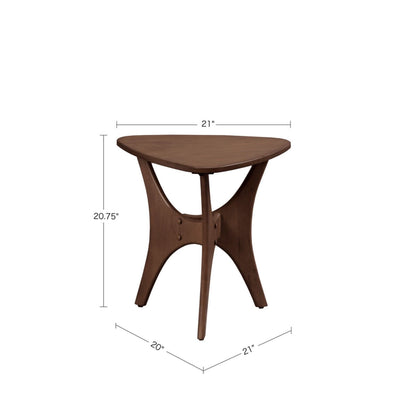 Triangle Table With Unique Design and Elm Finish