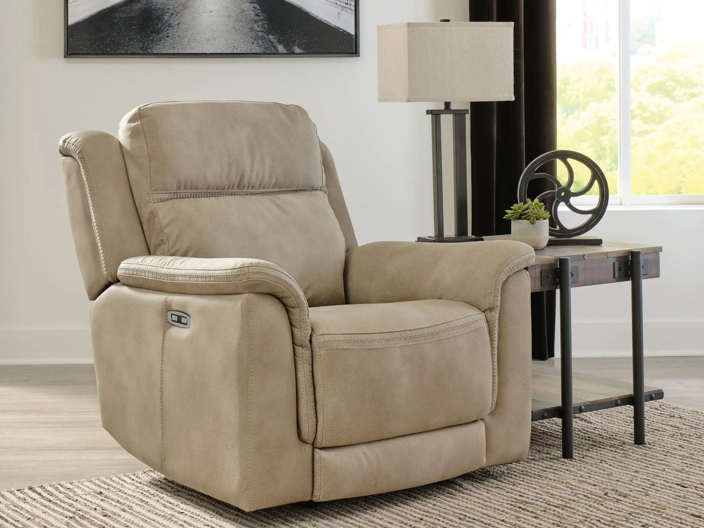 Next-Gen Durapella Power Recliner tan upholstery reclining chair by Unique Piece Furniture on Tampa Home & Garden Store