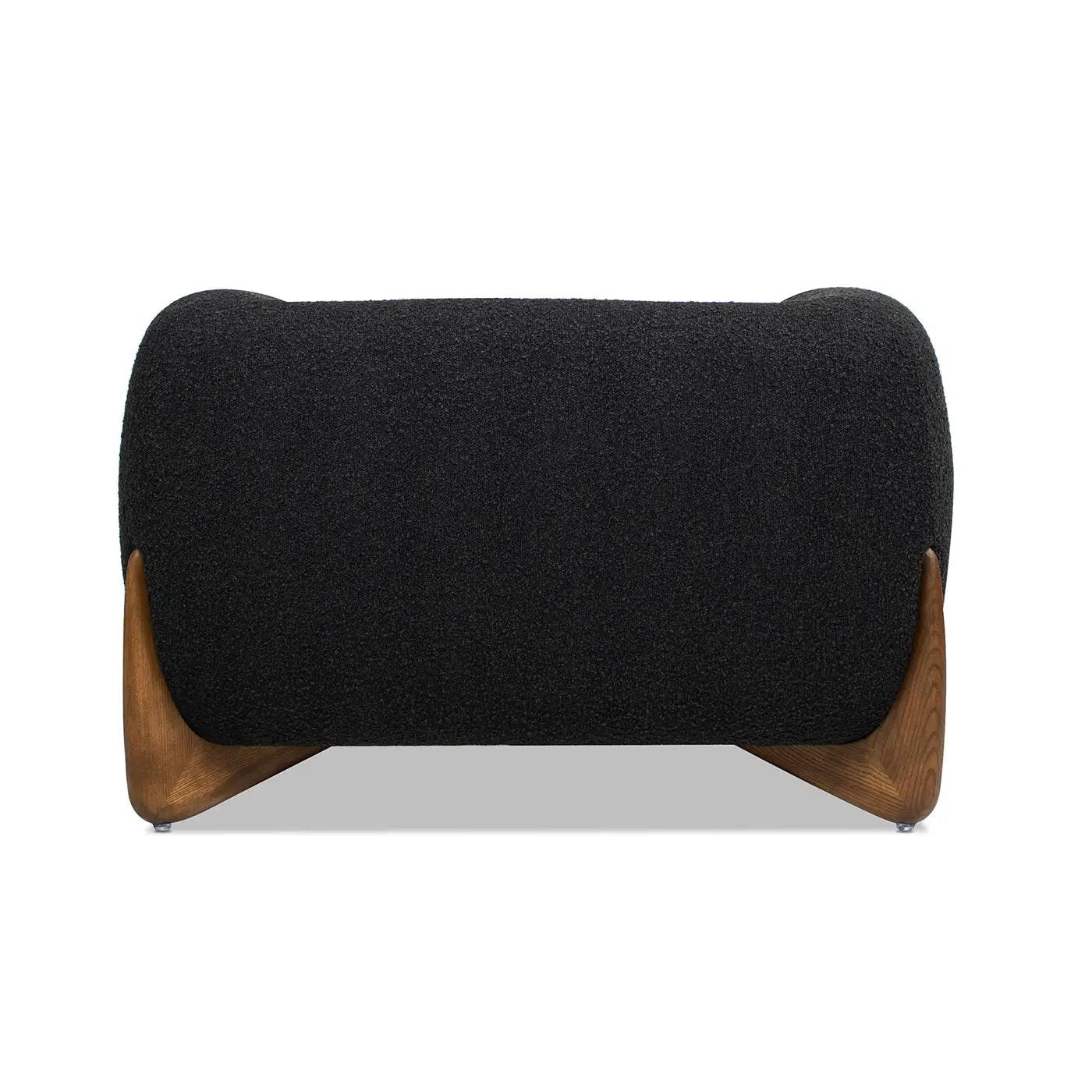 Alpine Sherpa Arm Chair with black fabric and carved wood base by Unique Piece Furniture on Tampa Home & Garden Store