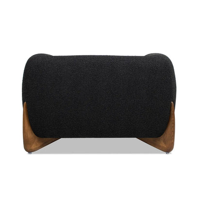 Alpine Sherpa Arm Chair with black fabric and carved wood base by Unique Piece Furniture on Tampa Home & Garden Store