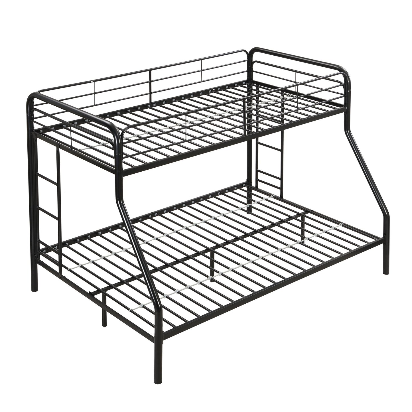 Modern Metal Twin Over Full Bunk Bed and Trundle