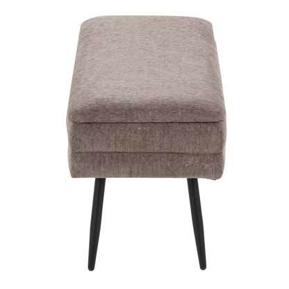 Storage bench with removable lid brown fabric HouseOfZazla on Tampa Home & Garden Store