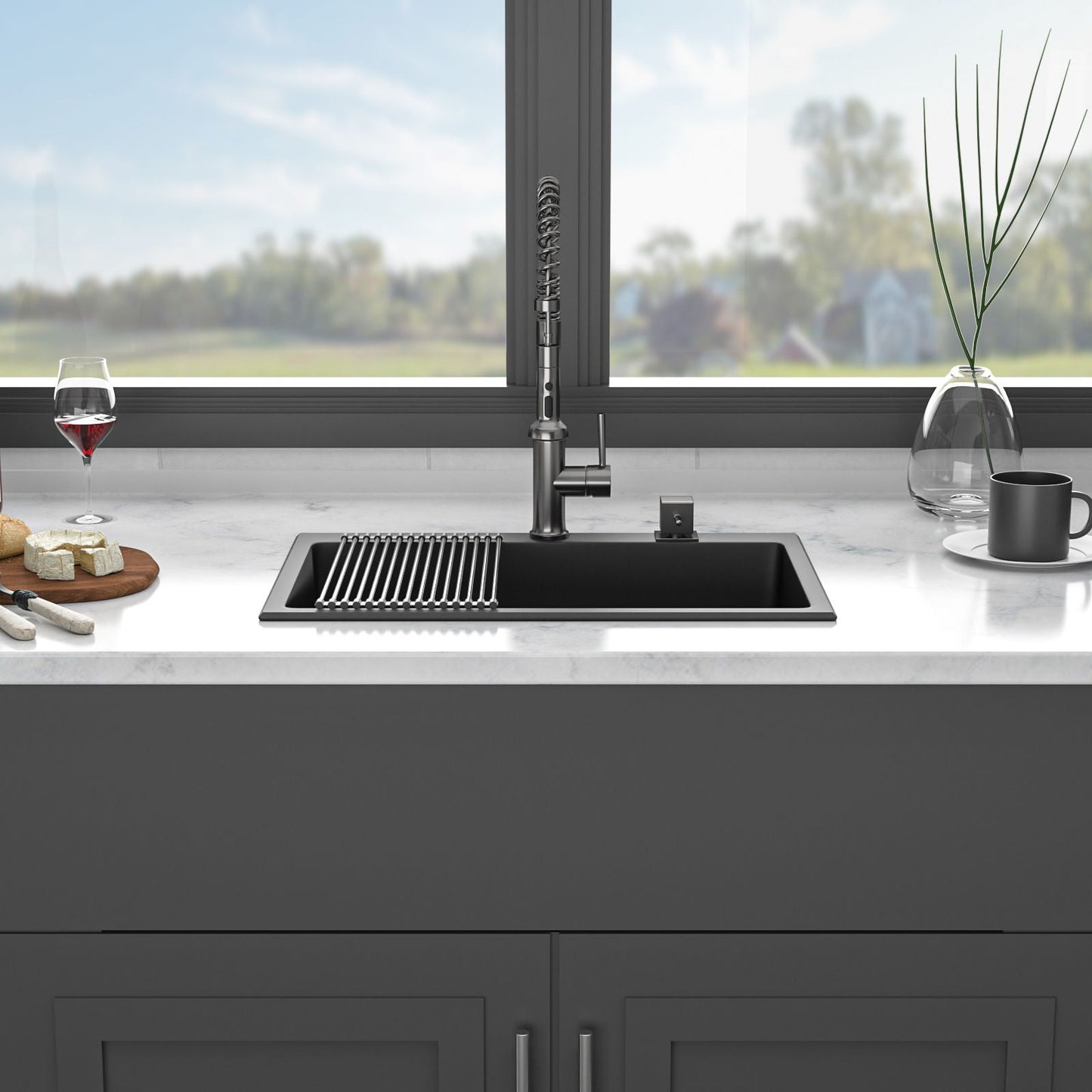 Quartz and Granite Composite Kitchen Sink