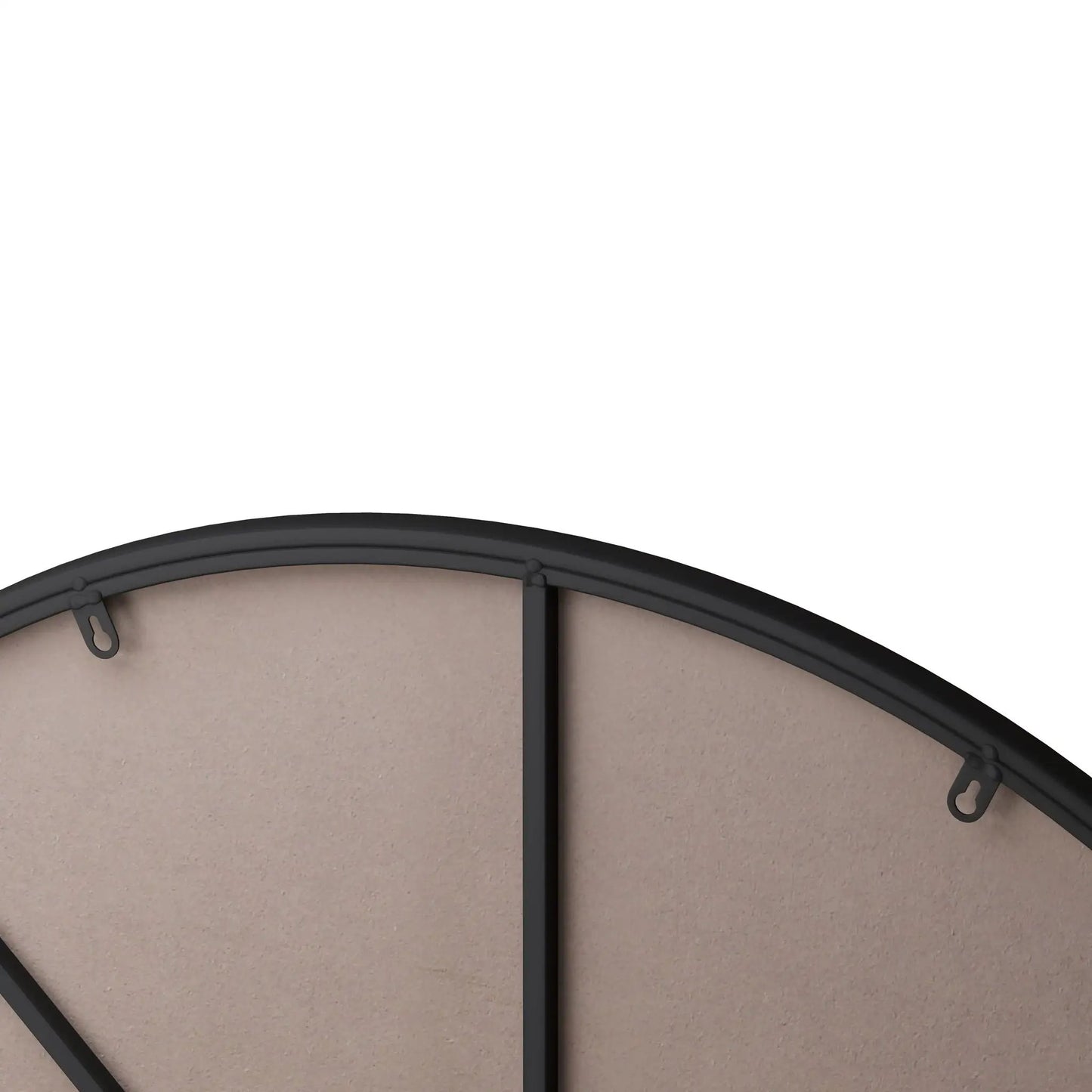 Round wall mirror with black metal frame, two-panel design, Unique Piece Furniture on Tampa Home & Garden Store