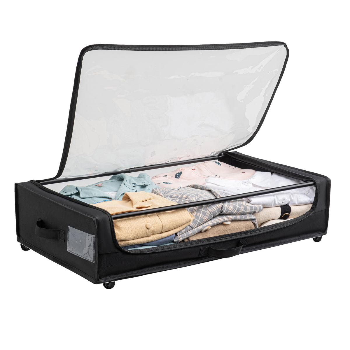 Set of Two Under Bed Rolling Storage Bins