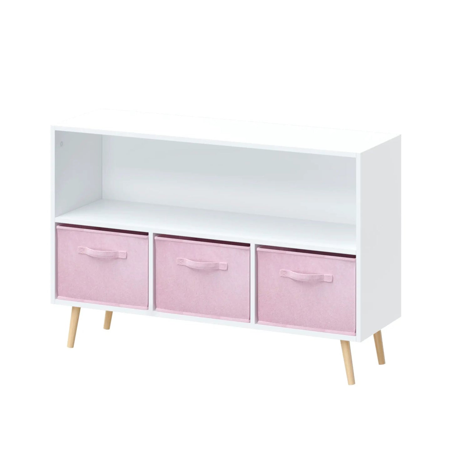 Bookcase with Collapsible Drawers Book Display