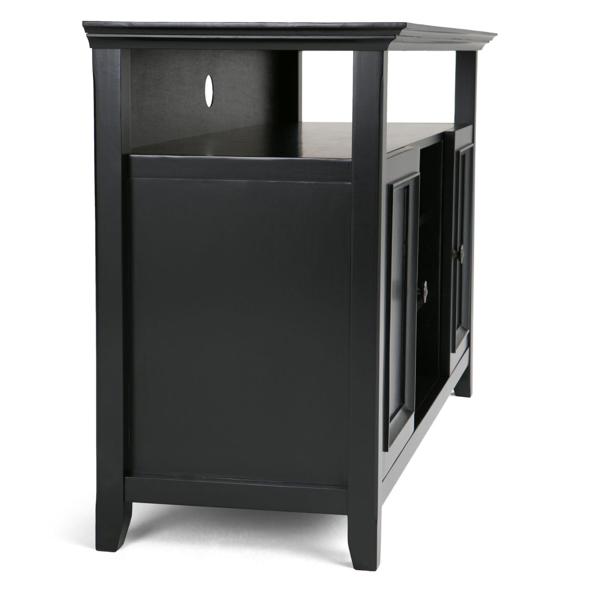 Solid Wood TV Stand with Adjustable Shelves in black by HouseOfZazla on Tampa Home & Garden Store