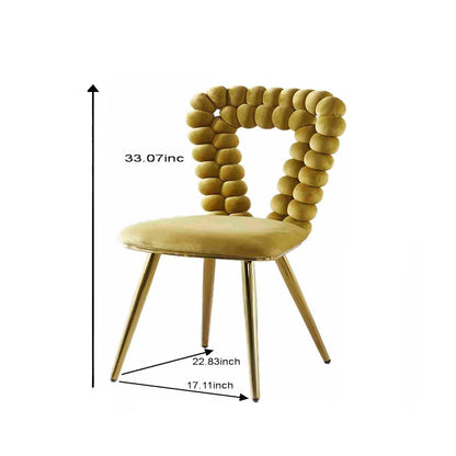 Modern Chair With Iron Tube Legs and Cushions