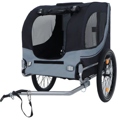 Large Folding Bike Trailer for Dogs by HouseOfZazla, 66LB capacity, all-terrain pet carrier on Tampa Home & Garden Store