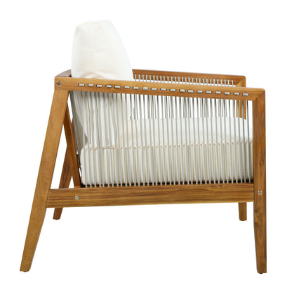 Acacia Outdoor Club Chair and Rope Back Seat