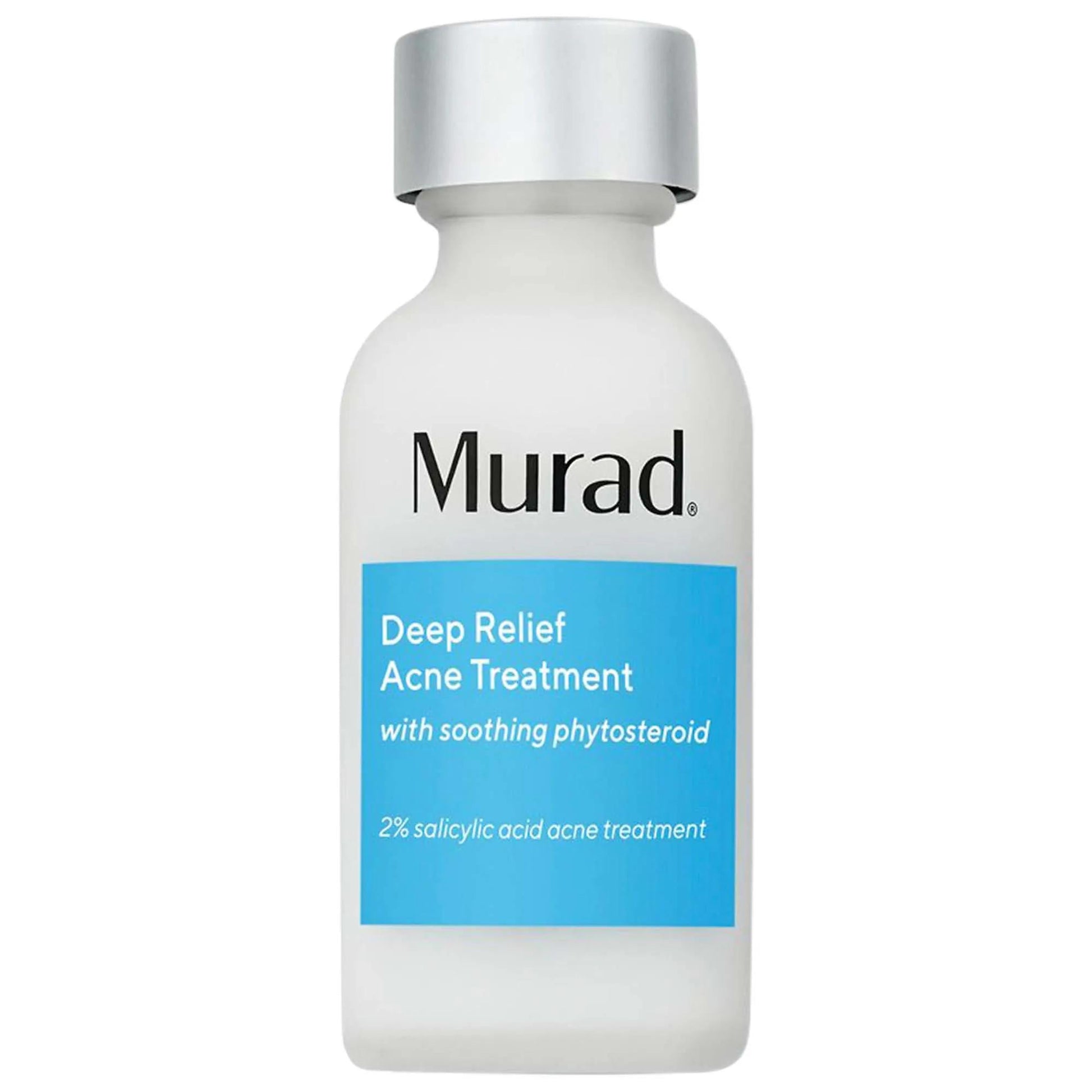 Murad Deep Relief Acne Treatment bottle with blue label and 2% salicylic acid on Tampa Home & Garden Store