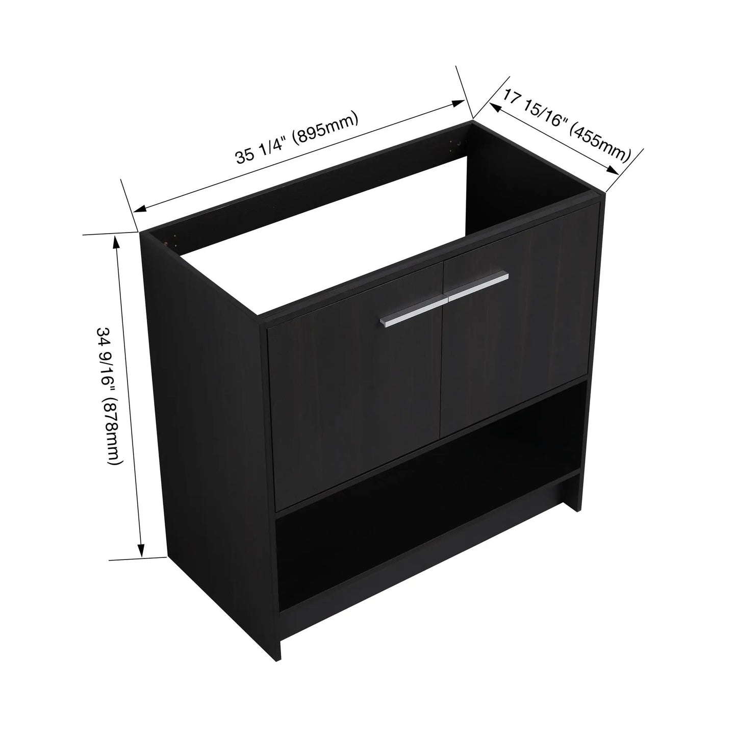 Sleek Freestanding Bathroom Vanity with Two Doors