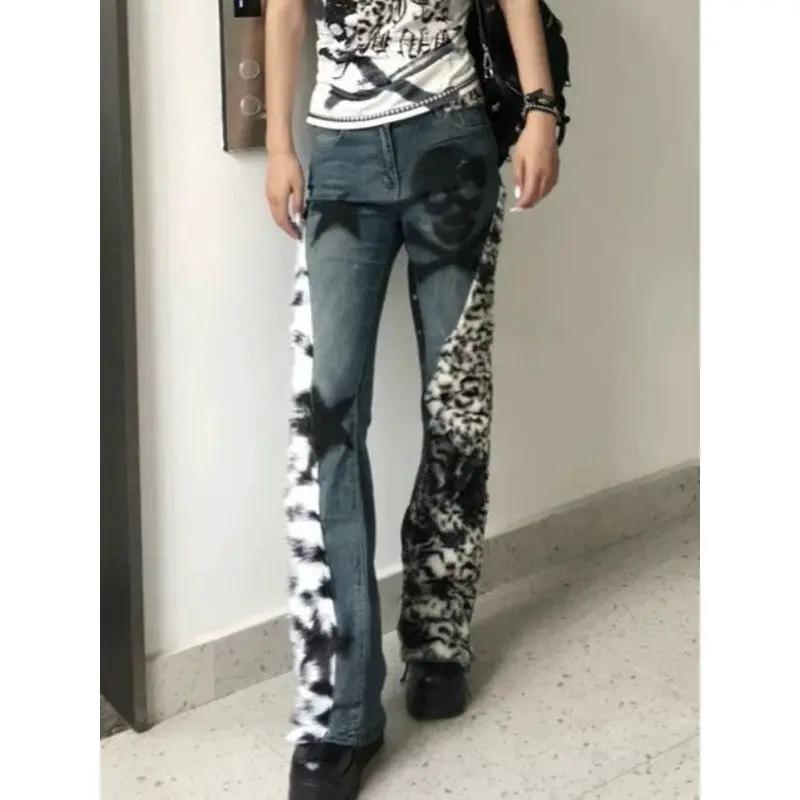 Retro large size washed skull leopard print skinny jeans by FLIPSTYLEZLLC on Tampa Home & Garden Store